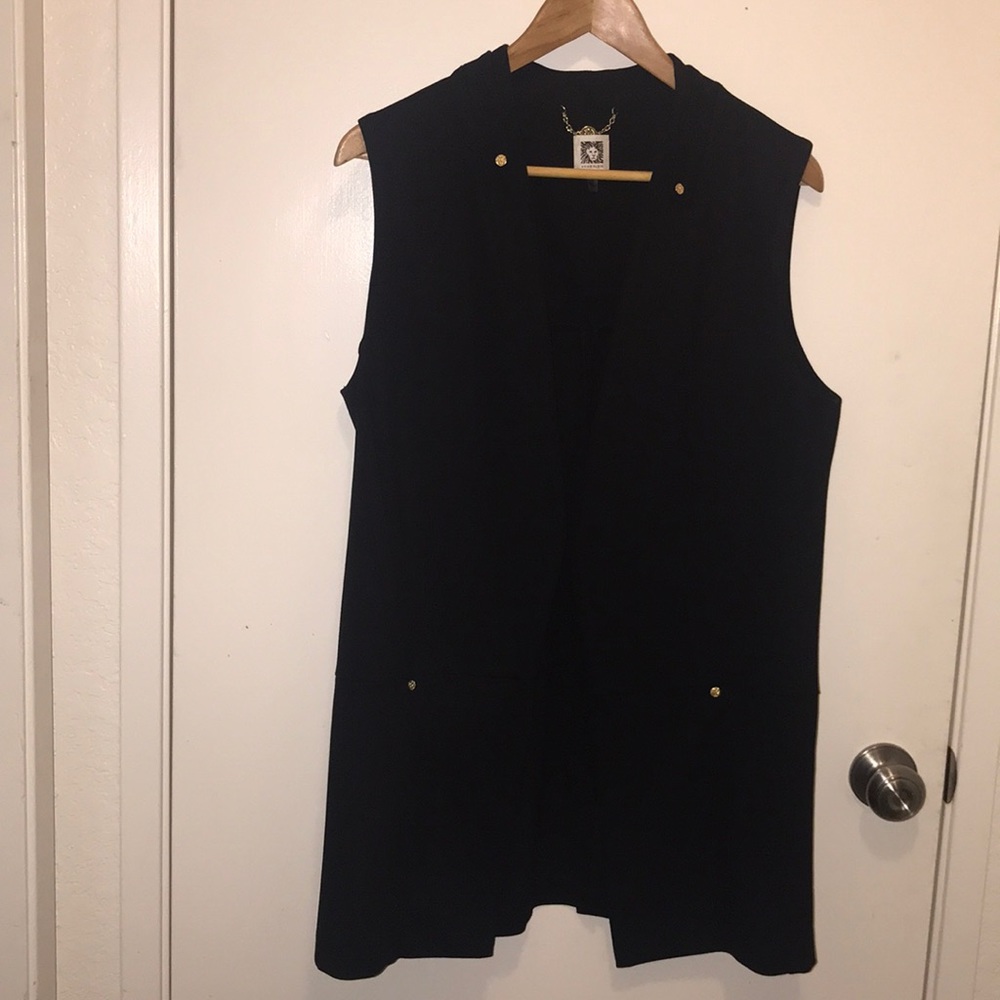 Ann Klein Open Long Vest